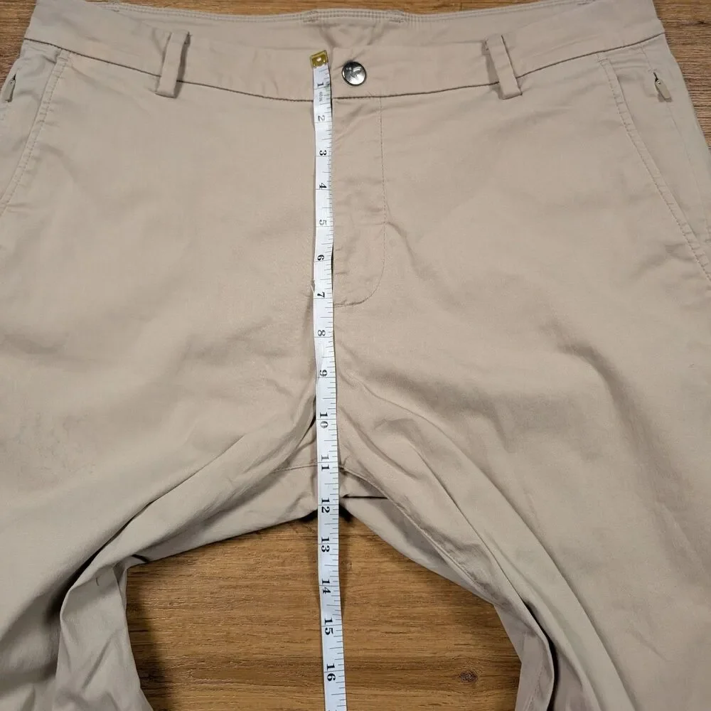 Birddogs Pants Men 36x30(29) Beige Slim Fit Lined Chino Stretch Golf Performance